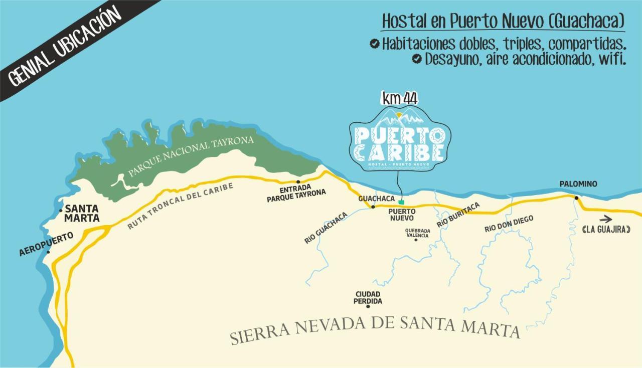 Puerto Caribe Hostal Guachaca Екстер'єр фото